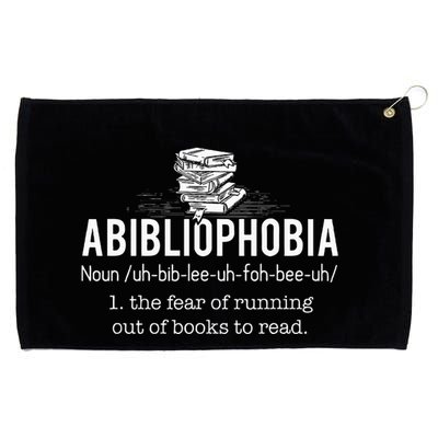 Abibliophobia Funny Reading Bookworm Reader Grommeted Golf Towel