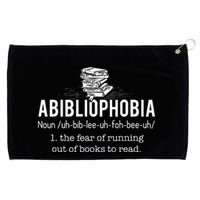 Abibliophobia Funny Reading Bookworm Reader Grommeted Golf Towel