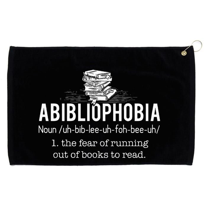 Abibliophobia Funny Reading Bookworm Reader Grommeted Golf Towel