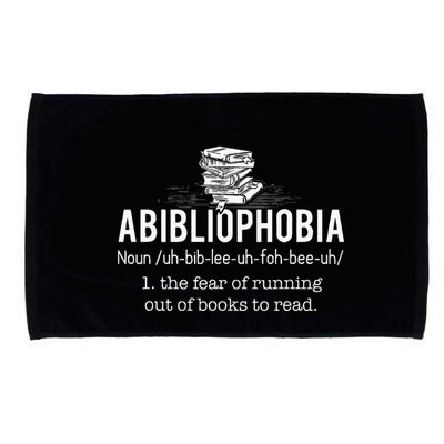 Abibliophobia Funny Reading Bookworm Reader Microfiber Hand Towel