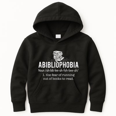 Abibliophobia Funny Reading Bookworm Reader Kids Hoodie