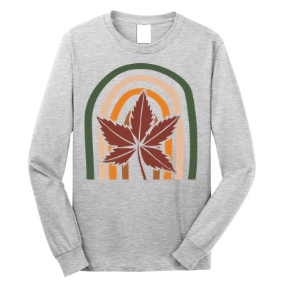 Autumn Fall Retro Rainbow Long Sleeve Shirt