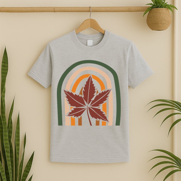 Autumn Fall Retro Rainbow T-Shirt