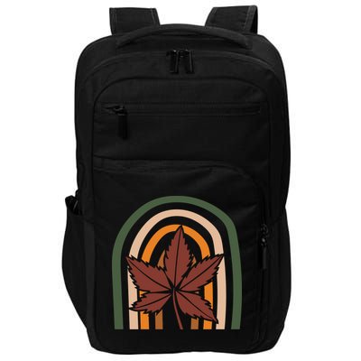 Autumn Fall Retro Rainbow Impact Tech Backpack