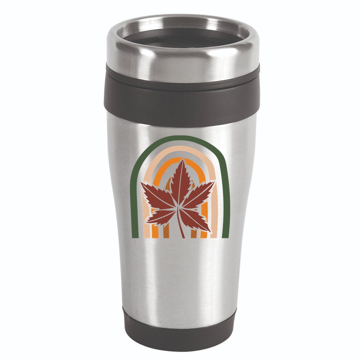 Autumn Fall Retro Rainbow 16oz Travel Tumbler
