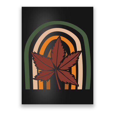 Autumn Fall Retro Rainbow Poster