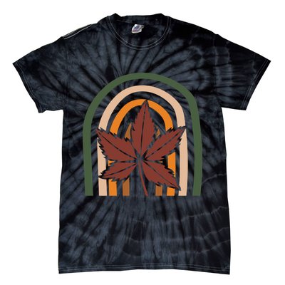 Autumn Fall Retro Rainbow Tie-Dye T-Shirt