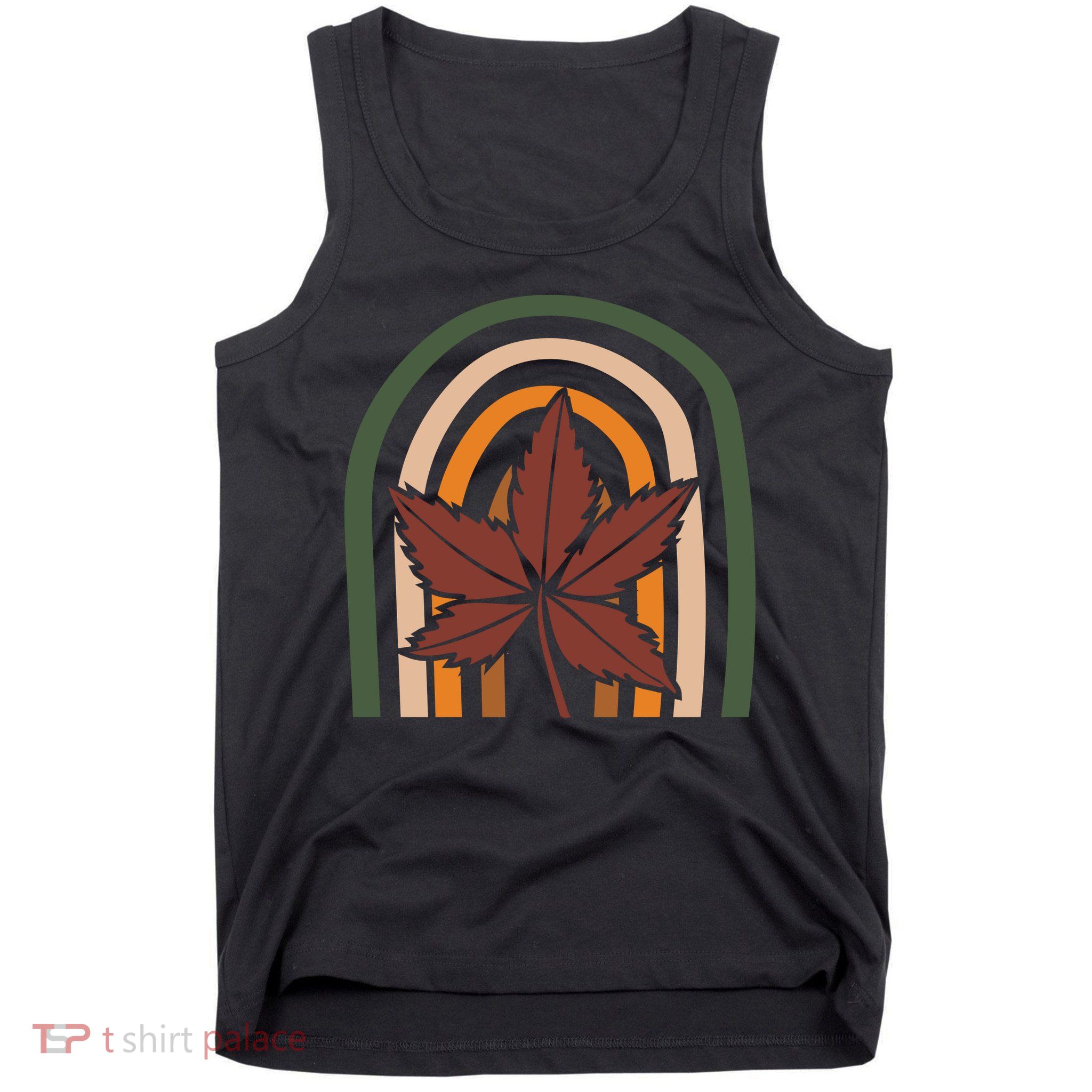 Autumn Fall Retro Rainbow Tank Top