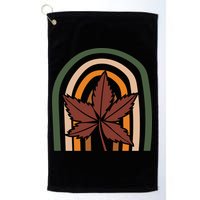 Autumn Fall Retro Rainbow Golf Towel