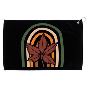 Autumn Fall Retro Rainbow Grommeted Golf Towel