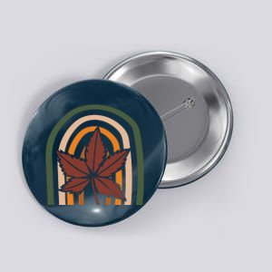 Autumn Fall Retro Rainbow Button