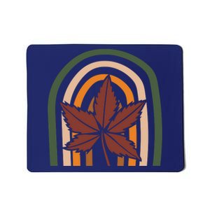 Autumn Fall Retro Rainbow Mousepad