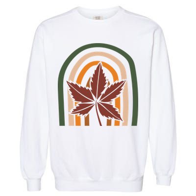 Autumn Fall Retro Rainbow Garment-Dyed Sweatshirt