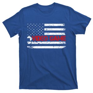 American Flag Retro Video Game Mom Dad Brother Gift T-Shirt