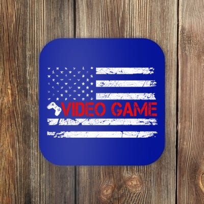 American Flag Retro Video Game Mom Dad Brother Gift Coaster