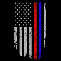 American Flag Red Blue Thin Line Apparel Firefighter Police Impact Tech Backpack
