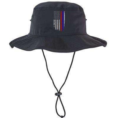 American Flag Red Blue Thin Line Apparel Firefighter Police Legacy Cool Fit Booney Bucket Hat