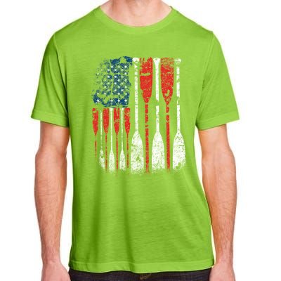 American Flag Rowing Oar Cute Us Row Crew 4th Of July Gift Adult ChromaSoft Performance T-Shirt