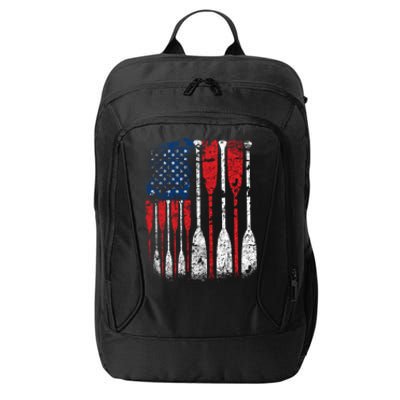 American Flag Rowing Oar Cute Us Row Crew 4th Of July Gift City Backpack