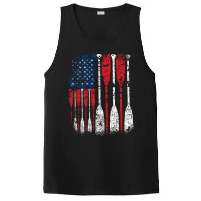 American Flag Rowing Oar Cute Us Row Crew 4th Of July Gift PosiCharge Competitor Tank