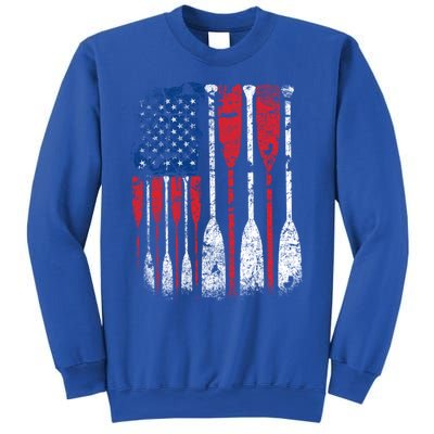 American Flag Rowing Oar Cute Us Row Crew 4th Of July Gift Sweatshirt