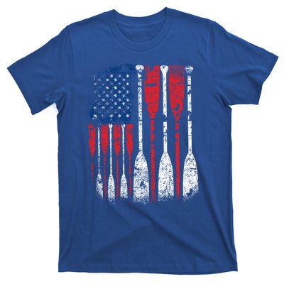 American Flag Rowing Oar Cute Us Row Crew 4th Of July Gift T-Shirt