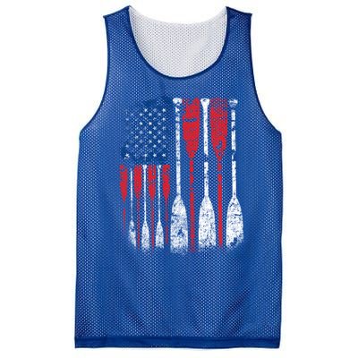 American Flag Rowing Oar Cute Us Row Crew 4th Of July Gift Mesh Reversible Basketball Jersey Tank