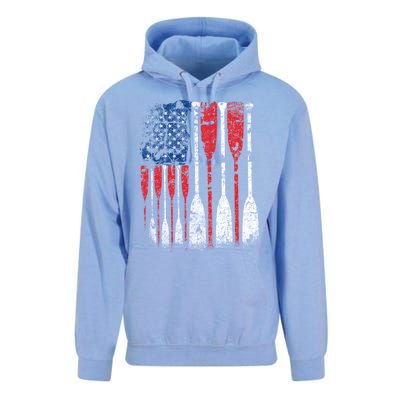 American Flag Rowing Oar Cute Us Row Crew 4th Of July Gift Unisex Surf Hoodie