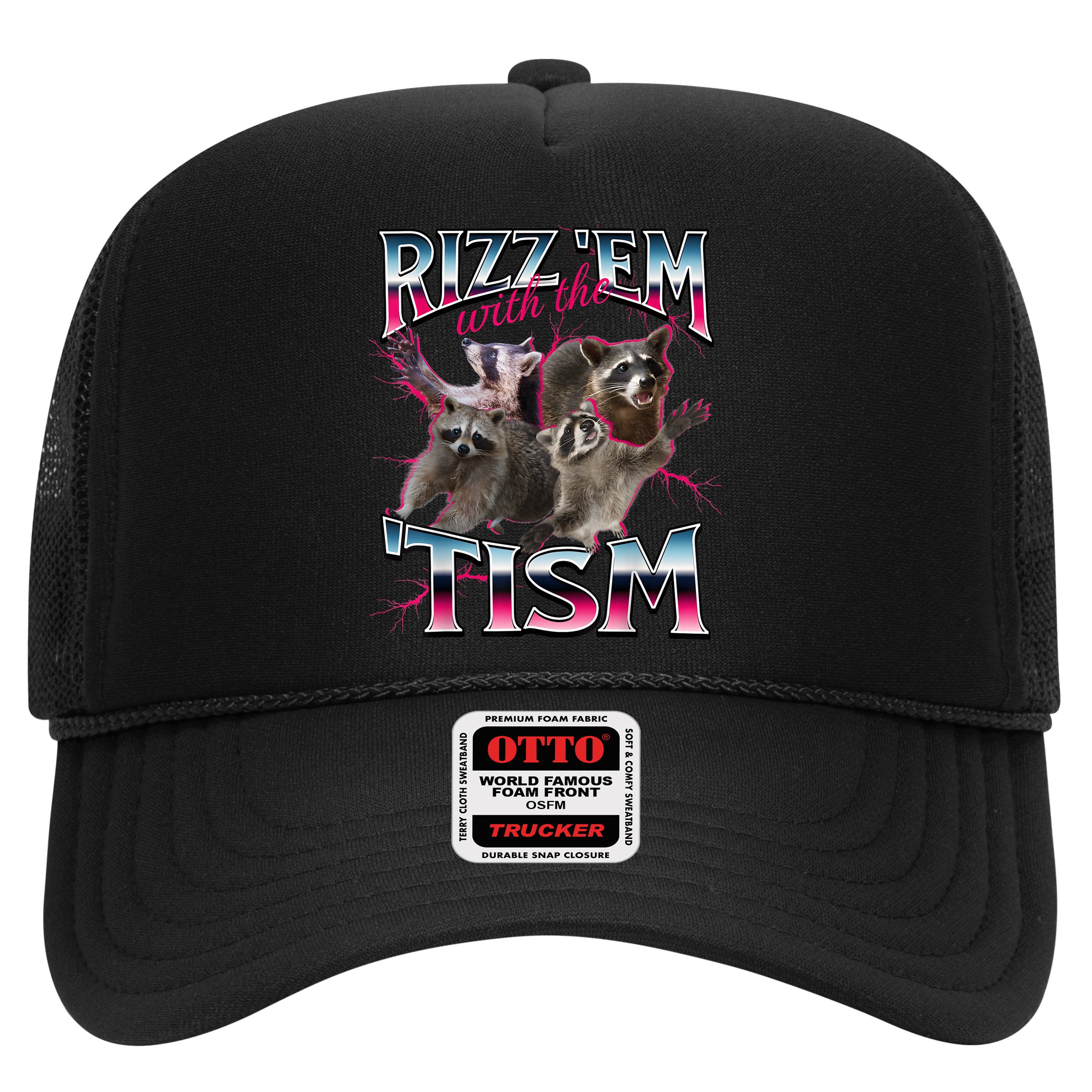 Autism Funny Rizz Em With The Tism Meme Autistic Racoon Hat
