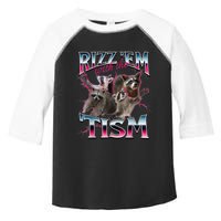 Autism Funny Rizz Em With The Tism Meme Autistic Racoon Toddler Fine Jersey T-Shirt