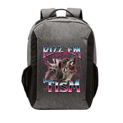Autism Funny Rizz Em With The Tism Meme Autistic Racoon Vector Backpack