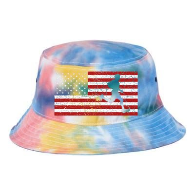 American Flag Running Runner Tie Dye Newport Bucket Hat