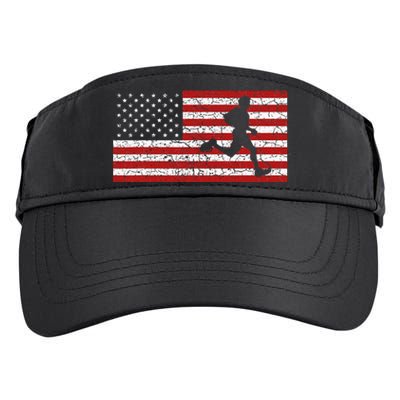 American Flag Running Runner Adult Drive Performance Visor