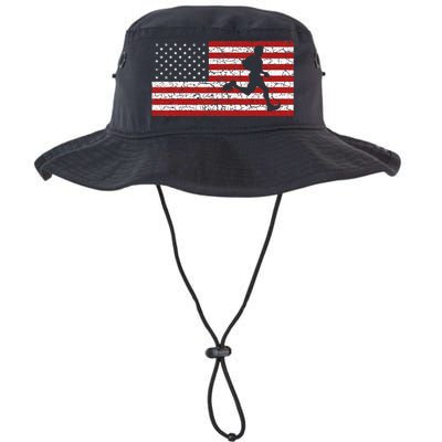 American Flag Running Runner Legacy Cool Fit Booney Bucket Hat