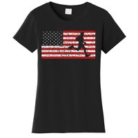 American Flag Running Runner Women's T-Shirt