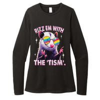 Autism Funny Rizz Em With The Tism Meme Autistic Racoon Womens CVC Long Sleeve Shirt