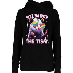 Autism Funny Rizz Em With The Tism Meme Autistic Racoon Womens Funnel Neck Pullover Hood