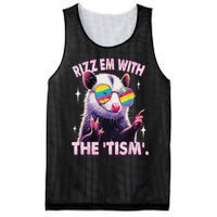 Autism Funny Rizz Em With The Tism Meme Autistic Racoon Mesh Reversible Basketball Jersey Tank