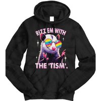 Autism Funny Rizz Em With The Tism Meme Autistic Racoon Tie Dye Hoodie