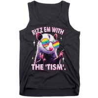 Autism Funny Rizz Em With The Tism Meme Autistic Racoon Tank Top