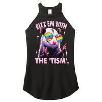 Autism Funny Rizz Em With The Tism Meme Autistic Racoon Women's Perfect Tri Rocker Tank