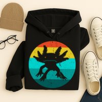 Axolotl Funny Retro Hoodie