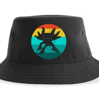 Axolotl Funny Retro Sustainable Bucket Hat