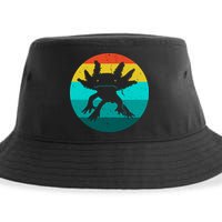 Axolotl Funny Retro Sustainable Bucket Hat