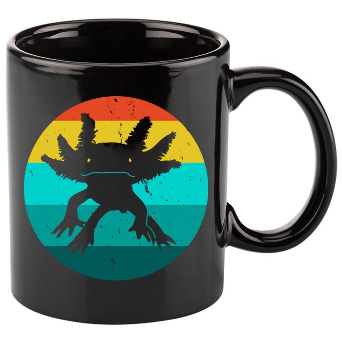 Axolotl Funny Retro 11oz C Handle Ceramic Mug