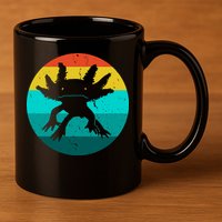 Axolotl Funny Retro 11oz C Handle Ceramic Mug