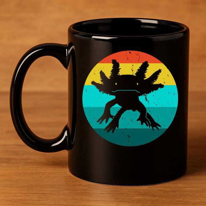 Axolotl Funny Retro 11oz C Handle Ceramic Mug