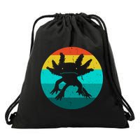 Axolotl Funny Retro Drawstring Bag
