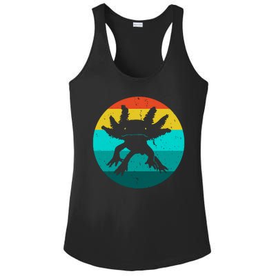 Axolotl Funny Retro Ladies PosiCharge Competitor Racerback Tank