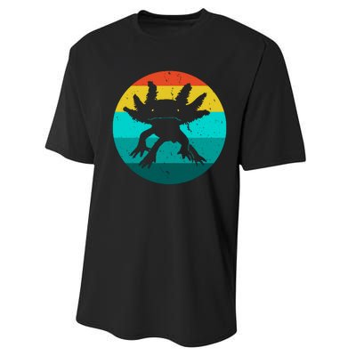 Axolotl Funny Retro Performance Sprint T-Shirt